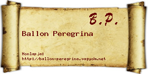 Ballon Peregrina névjegykártya
